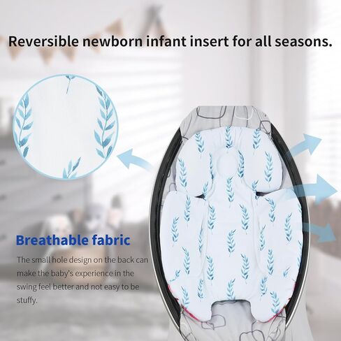 Mamaroo Newborn Insert with Replacement Toy Balls, Reversible Soft Mamaroo Infant Insert Set for 4moms Mamaroo & RockaRoo (Style of Yard) in Saudi Arabia