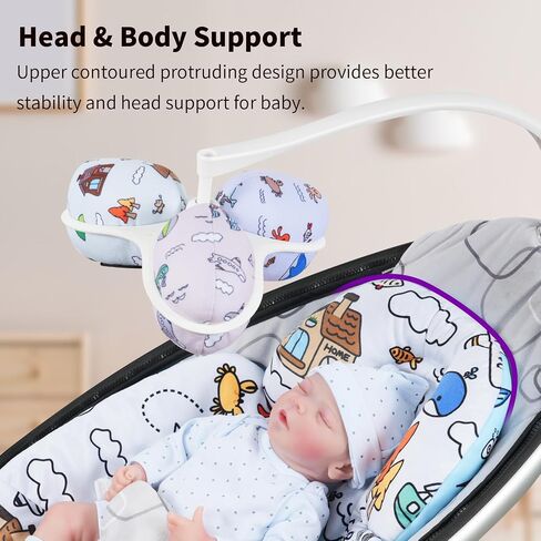 Mamaroo Newborn Insert with Replacement Toy Balls, Reversible Soft Mamaroo Infant Insert Set for 4moms Mamaroo & RockaRoo (Style of Yard) in Saudi Arabia