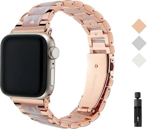 Resin Metal Band Compatible with Apple Watch Wristbands in Saudi Arabia