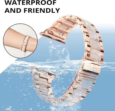 Resin Metal Band Compatible with Apple Watch Wristbands in Saudi Arabia