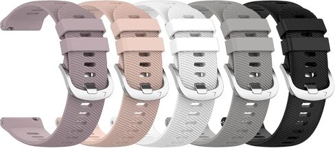 أساور FitTurn 18 مم متوافقة مع ساعة Fossil Women's Gen 6 42 مم / Gen 5E 42 مم الذكية، حزام معصم بديل لـ Fossil Gen 4 Venture HR/Charter HR/Fossil Q Venture in Saudi Arabia