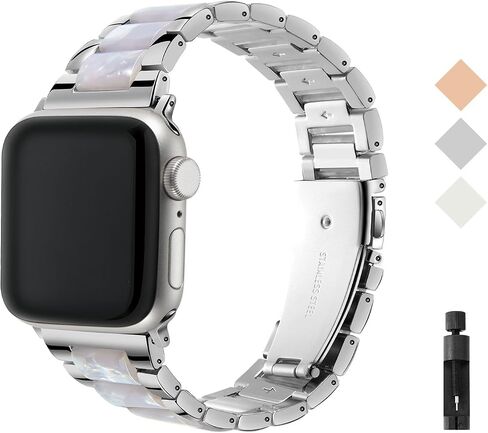 Resin Metal Band Compatible with Apple Watch Wristbands in Saudi Arabia