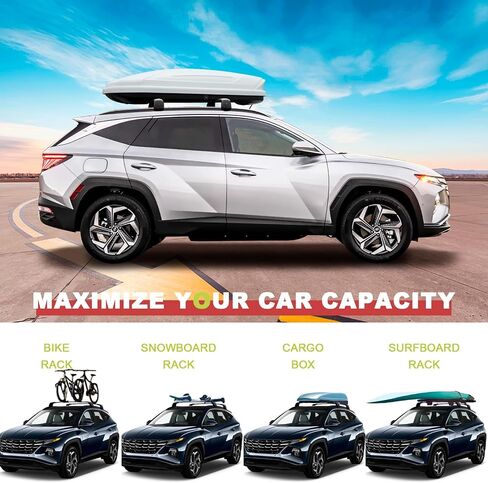 220lbs Roof Rack Cross Bars Compatible with Hyundai Palisade 2019-2024 SE SEL XRT Limited Calligraphy, Heavy Duty Anti-Theft Lockable Aluminum Rails Crossbars Cargo Carrier Bag in Saudi Arabia