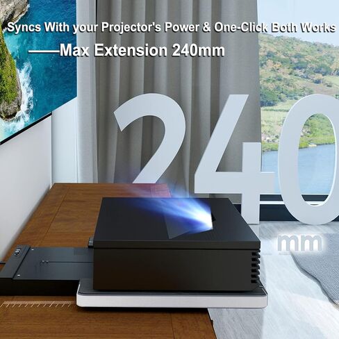 SCREEN PRO TS620 Motorized Slider Tray for Ultra Short Throw(UST) Projector & Laser Projector TV. Projector Shelf Extend to 150" Picture. Auto Telescopic Retractable Tray, Three Types Installation in Saudi Arabia