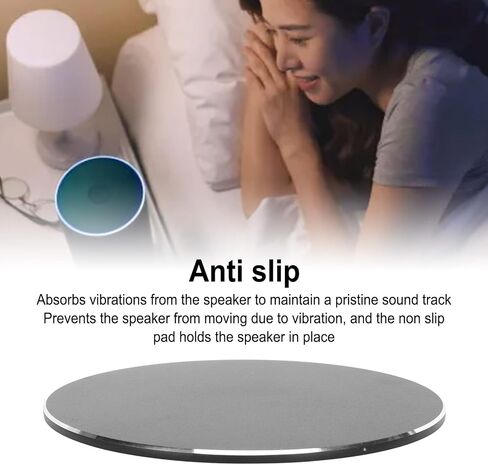 قاعدة تثبيت لمكبر الصوت HomePod الجيل الأول والثاني، حامل قاعدة حامل مكبر صوت صغير من سبائك الألومنيوم يمنع الانزلاق (أسود) in Saudi Arabia