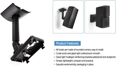 New Wall Mount Ceiling Bracket Stand for UB-20 Series II Fit Bose CineMate Lifestyle (Black) in Saudi Arabia
