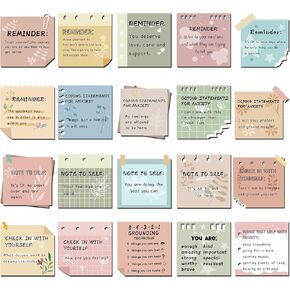 400 Pcs Mental Health Awareness Stickers Reminder Decals Waterproof Water Bottle Laptop Stickers Positive Psychology Feelings Mental Health Reminder Stickers Decor for Adult