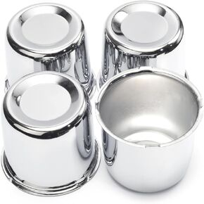 GTownWorks 4Pcs 3.31inch Trailer Wheel Center Caps 84mm Fit 3.31" Center Bore Truck Trailer RV SUV Wheels Rims Carbon Steel Chrome Hub Covers