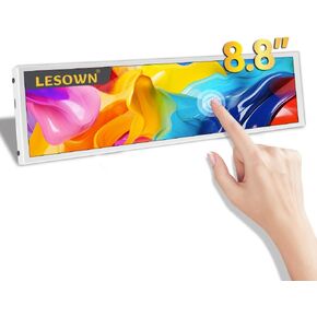 8.8 inch Touch Long Strip Portable Display Mini HDMI Monitor 480x1920 IPS Panel for CPU GPU Computer Laptop PC Aida64 Mac - White