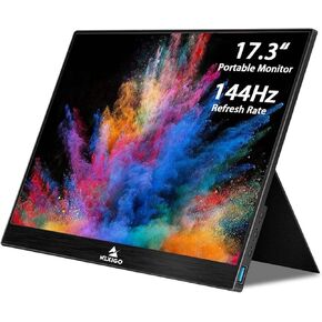 NexiGo 144Hz 17.3 Inch Portable Gaming Monitor, FHD IPS Computer Display, Dual Speakers Eye Care Screen with HDMI/Type C for Laptop PC/MAC/Surface/PS4/Xbox/Switch, Included Black Smart Cover (Renewed)