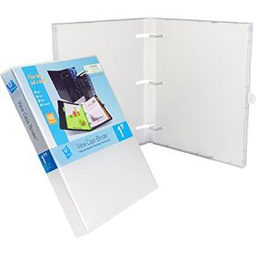 مجلد UniKeep ذو 3 حلقات - أسود - غلاف عرض الحافظة - عمود فقري 1.0 بوصة - مع طبقة خارجية شفافة - صندوق مكون من 20 مجلدًا