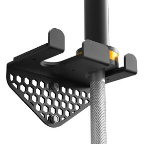 Barbell Holder Wall Mount Barbell Storage Holder with Black Powder Coated for Home Gym, Garage Gym (3 Hooks Barbell Holder)