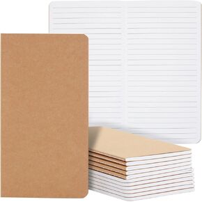 Paper Junkie 48 Pack Kraft Paper Notebooks Bulk, H5 Lined Journals for Writing, Students, Office, Travelers (80 Pages)