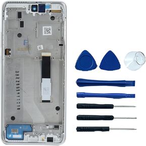 for Motorola Moto G 5G Screen Replacement with Frame One 5G Ace XT2113-1 XT2113-3 XT2113-2 XT2113-5 LCD Screen Display Touch Digitizer Assembly with Frame Replacement Silver