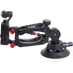 XBERSTAR Suction Cup Car Mount for DJI Osmo Pocket 3 Stabilizer Car Mount Stabilizer Z-Axis Shock Absorber Compatible with DJI Osmo Pocket Camera Accessories Car Mount (Black)