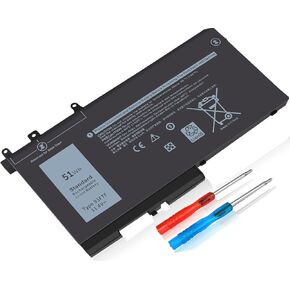 51Wh Type 93FTF 11.4V Laptop Battery Replacement for Dell Latitude 5280 5288 5290 5480 5488 5490 5491 5495 5580 5590 5591 Precision 15 3520 3530 D4CMT 83XPC 4YFVG 451-BBZT 3-Cell