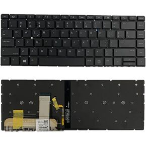 Laptop Replacement US Layout with Backlit Keyboard for HP Elitebook 1040 G4,EliteBook x360 1040 G5 Black