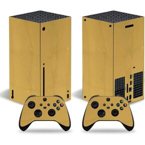 Golden Skin Decal Sticker Cover Set for Xbox Series X Console and Controller Gold