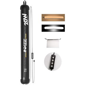 INKEE Inflatable LED Tube Light GCA20U,20W USB BI-Color Temperature Tube Lights with 2700K,4000K,5600K and 6500K 320 Full-Spectrum Lamp Beads CRI 95+ Photography Light Stick