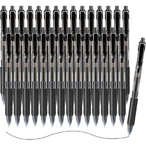 M&G 30 PCS Gel Pens, 21 Black Gel Pen Medium Point, Retractable Gel Ink Rollerball Pens with Premium Ink & Comfort Grip for Smooth Writing (0.5mm) (6 Blue + 3 Red)