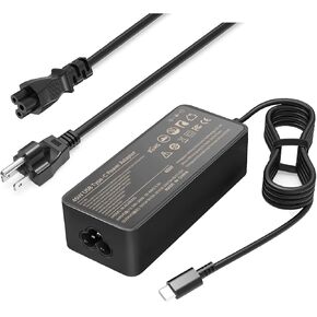 65 Watt USB C Chromebook Laptop Charger for Lenovo 100e 300e C330 N23 Yoga C930 C940 C740 S730 730 730S 910 920 ADLX65YCC3D Laptop Adapter with DC Type USB C Charging Cable