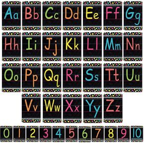 Bulletin Board Letters - ABC Alphabet Poster Classroom Decor Set Preschool English Poster Kindergarten/Primary School Classroom Wall Decor Daycare/Homeschool Supplies 10inx5.5in
