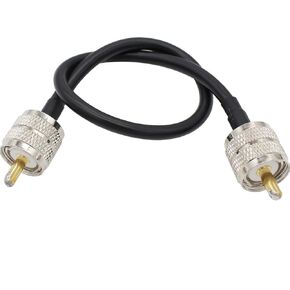 PL259 Male to Male Adapter Cable Low Loss Digital Coax UHF Jumper Cable 12 inch RG58 for HAM & CB Radio,Antenna Analyzer,Dummy Load,SWR Meter