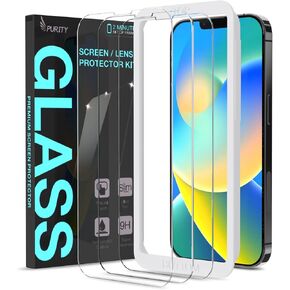 Purity Screen Protector Designed for iPhone 14 Plus 2022 (3 Pack) Tempered Glass Screen Protectors Slim Case Friendly + HD Clarity 9H Hardness Film, 6.7 inch Model 2022