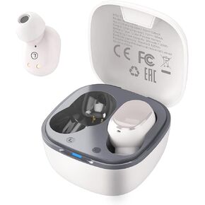 HTC True Wireless Bluetooth Earbuds 2, in-Ear Headphones Noise Cancellation Voice Call Volume Control for iPhone, Android -IPX5 Waterproof/Built-in Mic/32H Playtime for Calling, Gaming, Running