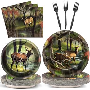 Naozinebi Super Theme Hero Party Plates Napkins Forks Hero Birthday Party Tableware Set Green Dinnerware Cityscape Buildings Supplies for Kids Boys Birthday Party Favor Baby Shower Decoration Serve 24