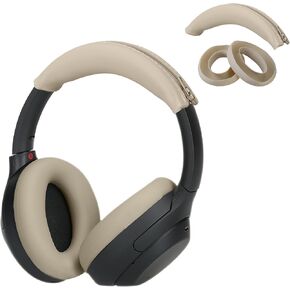kwmobile Silicone Headband and Ear Pads Cover Set Compatible with Sony WH-1000XM4 / WH-1000XM3 - Covers - Black