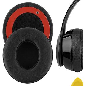 Geekria QuickFit Replacement Ear Pads for Beats Solo 2 Wired, Solo 2.0 Wired (B0518) Headphones Ear Cushions, Headset Earpads, Ear Cups Cover Repair Parts (Black)