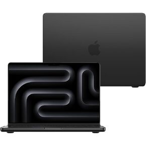 EooCoo Case Compatible with MacBook Pro 14 inch 2024 2023 2022 2021 Release M3 A2918 A2992 M2 A2779 A2442 M1 Pro/Max Chip, Plastic Hard Shell Cases, Black