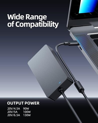 130 واط USB-C شاحن بديل لديل الدقة 3560 3561 5550 5560 5750 5760 P104 P91F P92F محمول نوع C موائم مصدر تيار الحبل in Saudi Arabia