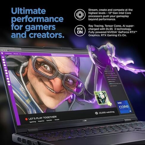 Lenovo Legion Pro 5i(2024) Gaming Laptop - 16" WQXGA 165Hz Display, Intel 24-Core i9-14900HX, NVIDIA GeForce RTX 4060, 32GB DDR5, 1TB SSD, Backlit Keyboard, Windows 11 Pro & Lifetime Microsoft Office in Saudi Arabia