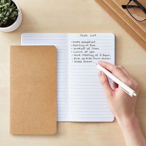 Paper Junkie 48 Pack Kraft Paper Notebooks Bulk, H5 Lined Journals for Writing, Students, Office, Travelers (80 Pages) in Kuwait