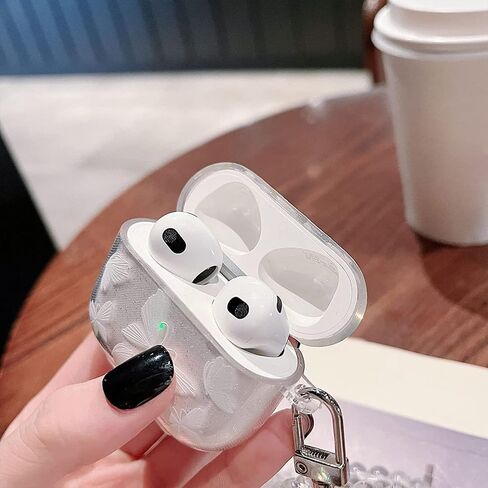 Compatible Butterfly Airpods Pro 2 2022,Airpods Pro 2nd Generation, Airpods Pro 2 Case Clear Cute Cover with Beaded Keychain for Women Girls (Airpod Pro 2 ) in Saudi Arabia
