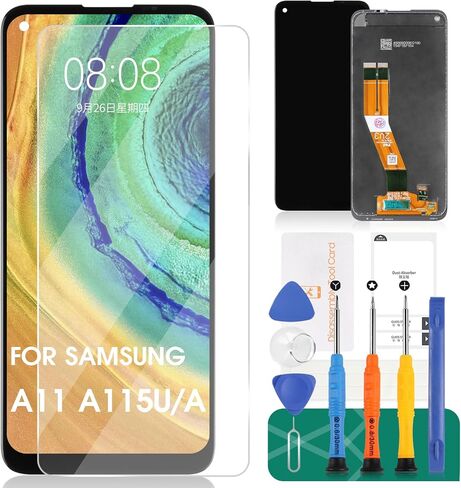 for Samsung Galaxy A11 Screen Replacement for Samsung A11 LCD Screen Replacement A115F LCD Display A115M Touch Digitizer with SM-A115M,SM-A115M/DS Assembly Repair Kits(157.5MM Smaller Size Version) in Saudi Arabia