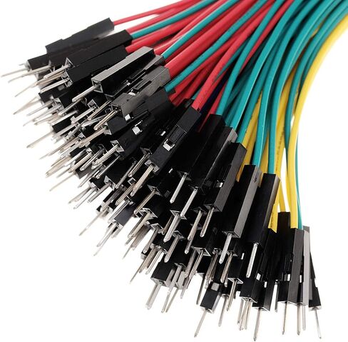 Breadboard Jumper Wires, Pack of 130 Pieces More Red and Black Male Male M-M Jumper Wire Cables Square Head 0.1'' 26AWG 5 Colors (15cm/6'' Length, Male-Male) in Saudi Arabia