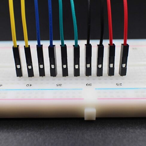 Breadboard Jumper Wires, Pack of 130 Pieces More Red and Black Male Male M-M Jumper Wire Cables Square Head 0.1'' 26AWG 5 Colors (15cm/6'' Length, Male-Male) in Saudi Arabia