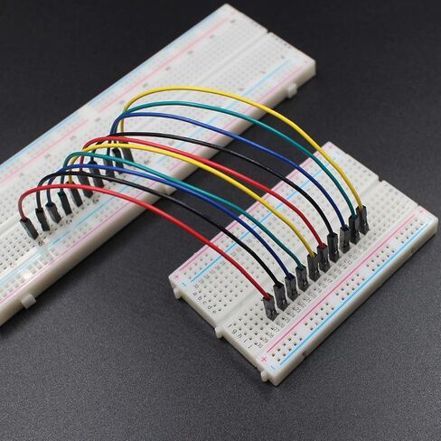 Breadboard Jumper Wires, Pack of 130 Pieces More Red and Black Male Male M-M Jumper Wire Cables Square Head 0.1'' 26AWG 5 Colors (15cm/6'' Length, Male-Male) in Saudi Arabia
