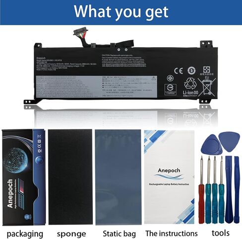 L19C4PC0 Laptop Battery Replacement for Lenovo Legion 5P-15IMH05 Legion 5-15IMH05 5-15ARH05 Series 5B10W86196 L19M4PC0 5B10W86195 L19M4PC1 5B10W86192 L19C4PC1 5B10W86194 15.36V 60Wh 4010mAh in Kuwait