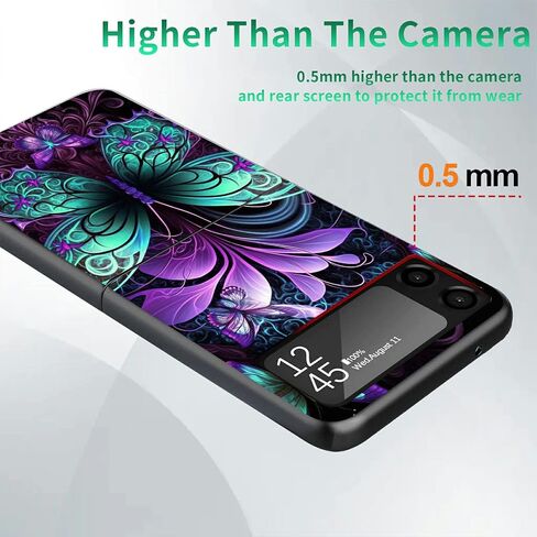 Galaxy Z Flip 4 Case,Rossy for Samsung Z Flip 4 5G Case,Ultra Thin Slim Hard PC Shookproof Folding Stylish Girly Anti-Scratch Protection Phone Case for Samsung Z Flip 4 5G (2022),Retro Audio Cassette in Kuwait