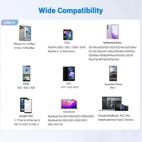 سماعات رأس USB C، سماعات أذن USB من النوع C سماعات أذن سلكية مغناطيسية داخل الأذن مع خاصية إلغاء الضوضاء وميكروفون لهاتف iPhone15 Pro Max وiPad وMacBook وSamsung Galaxy والمزيد (أبيض) in Kuwait
