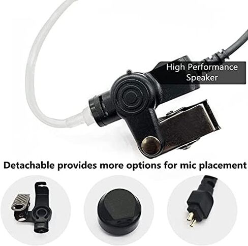 WODASEN IFB Earpiece 3.5mm Anchor Broadcaster in Ear Monitor Used On Stage On Camera Professional Earset w/ 1/4'' Connector for iPhone Android Telex Lecstronics Clear-Com Comrex (Black) in Saudi Arabia