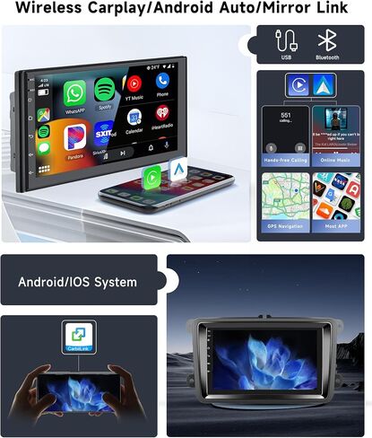راديو سيارة Android 13 لسيارة VW Passat Jetta Golf Polo Caddy Tiguan Seat مع Carplay لاسلكي/Android Auto، شاشة لمس IPS 9 بوصات ستيريو للسيارة، بلوتوث، GPS، WiFi، SWC + كاميرا احتياطية in Saudi Arabia