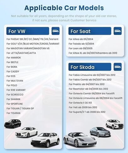 راديو سيارة Android 13 لسيارة VW Passat Jetta Golf Polo Caddy Tiguan Seat مع Carplay لاسلكي/Android Auto، شاشة لمس IPS 9 بوصات ستيريو للسيارة، بلوتوث، GPS، WiFi، SWC + كاميرا احتياطية in Saudi Arabia