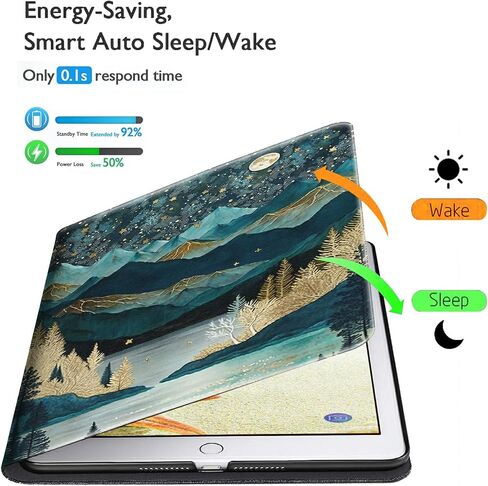 Case for Kindle Fire HD 10 Tablet 10.1" 7th/9th Generation 2017/2019 Release Lightweight Smart Case PU Leather Adjustable Stand Protective Cover with Auto Wake/Sleep - Floral Flowers in Kuwait