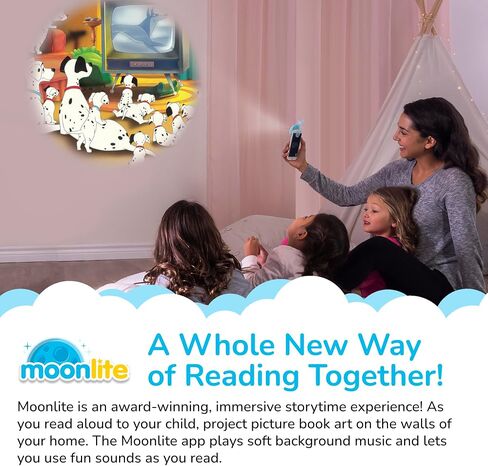 Moonlite Storytime Storytime Reels، مجموعة من 3 قصص، Moana، Lilo and Stitch، The Little Mermaid، قصص رقمية لجهاز العرض، هدايا التعلم المبكر للأطفال الصغار من عمر 12 شهرًا فما فوق in Saudi Arabia