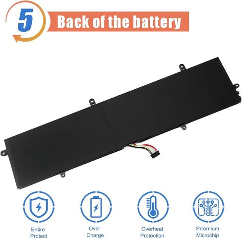 استبدال بطارية الكمبيوتر المحمول ASODI L17M4PB1 لجهاز Lenovo IdeaPad 720S-15IKB 720S Touch-15IKB Series Notebook 5B10P35082 5B10P35083 L17C4PB1 5B10P35084 أسود 15.36 فولت 79 وات في الساعة 5185 مللي أمبير في الساعة 4 خلايا in Saudi Arabia
